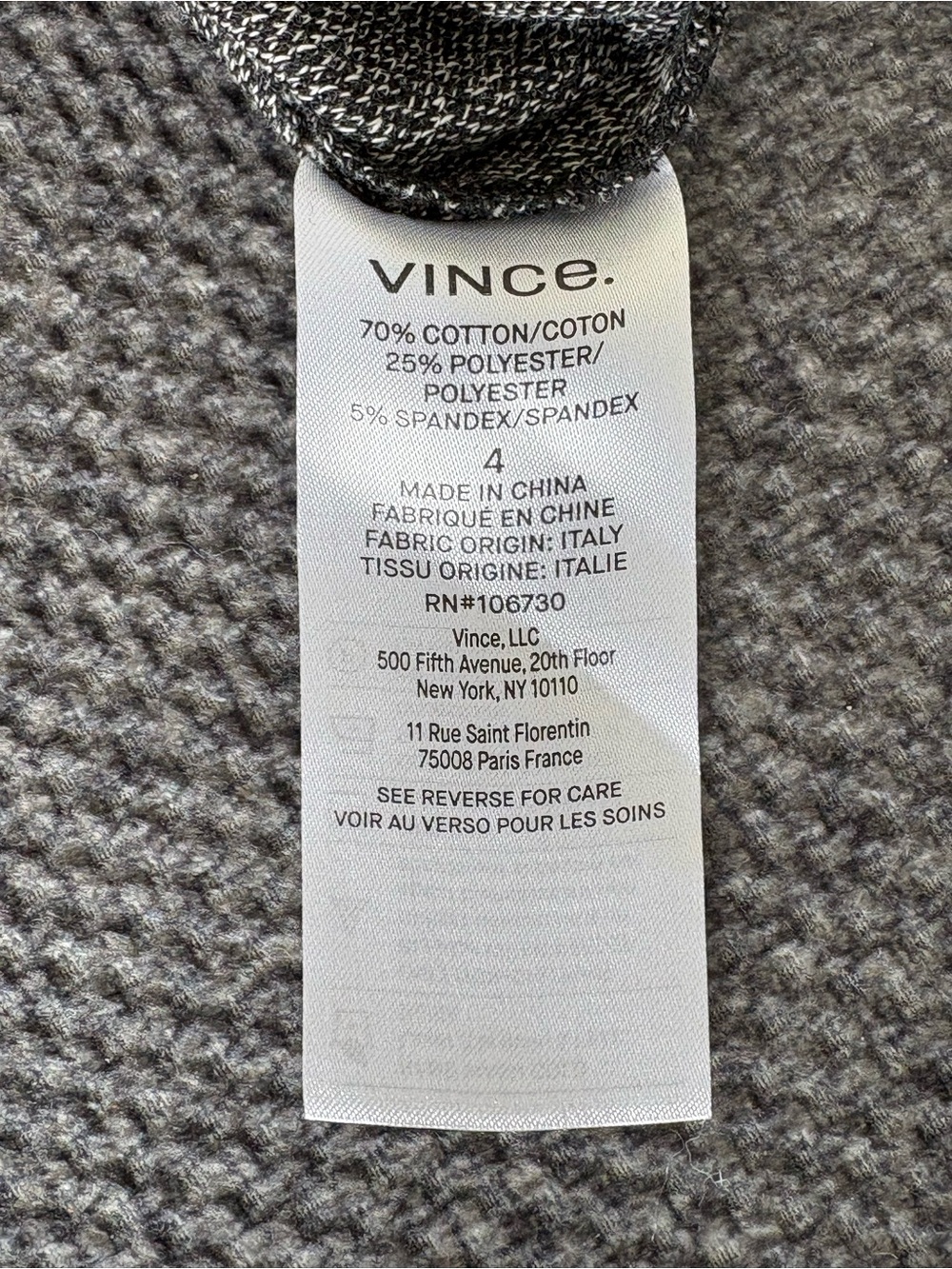 Vince Grey Prince Of Wales Checked Cotton-Blend Midi Skirt, size 4 - Picture 14 of 16